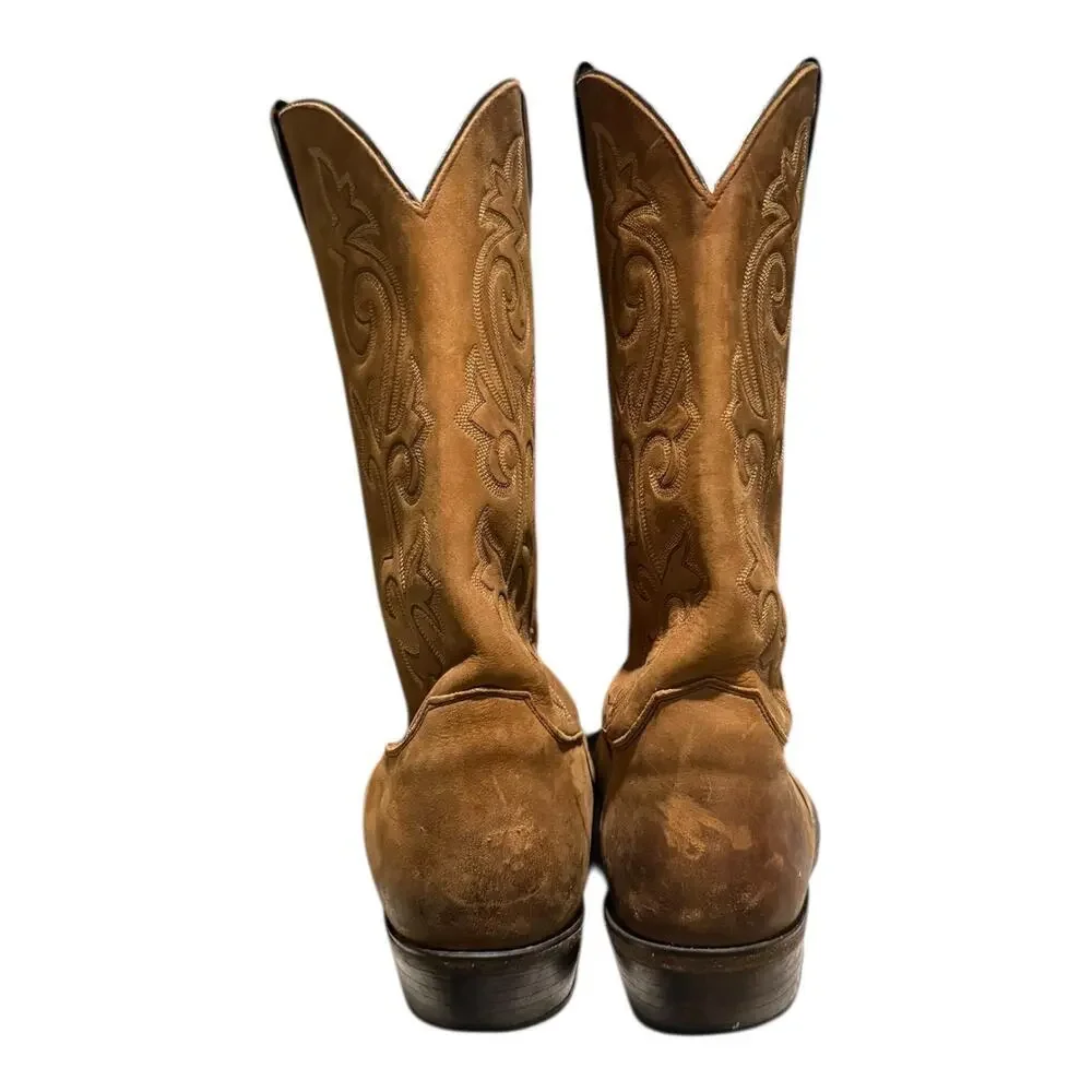 Justin Men’s 2330 USA 11.5 EE Tan Western Cowboy Leather Trail Boss Boots